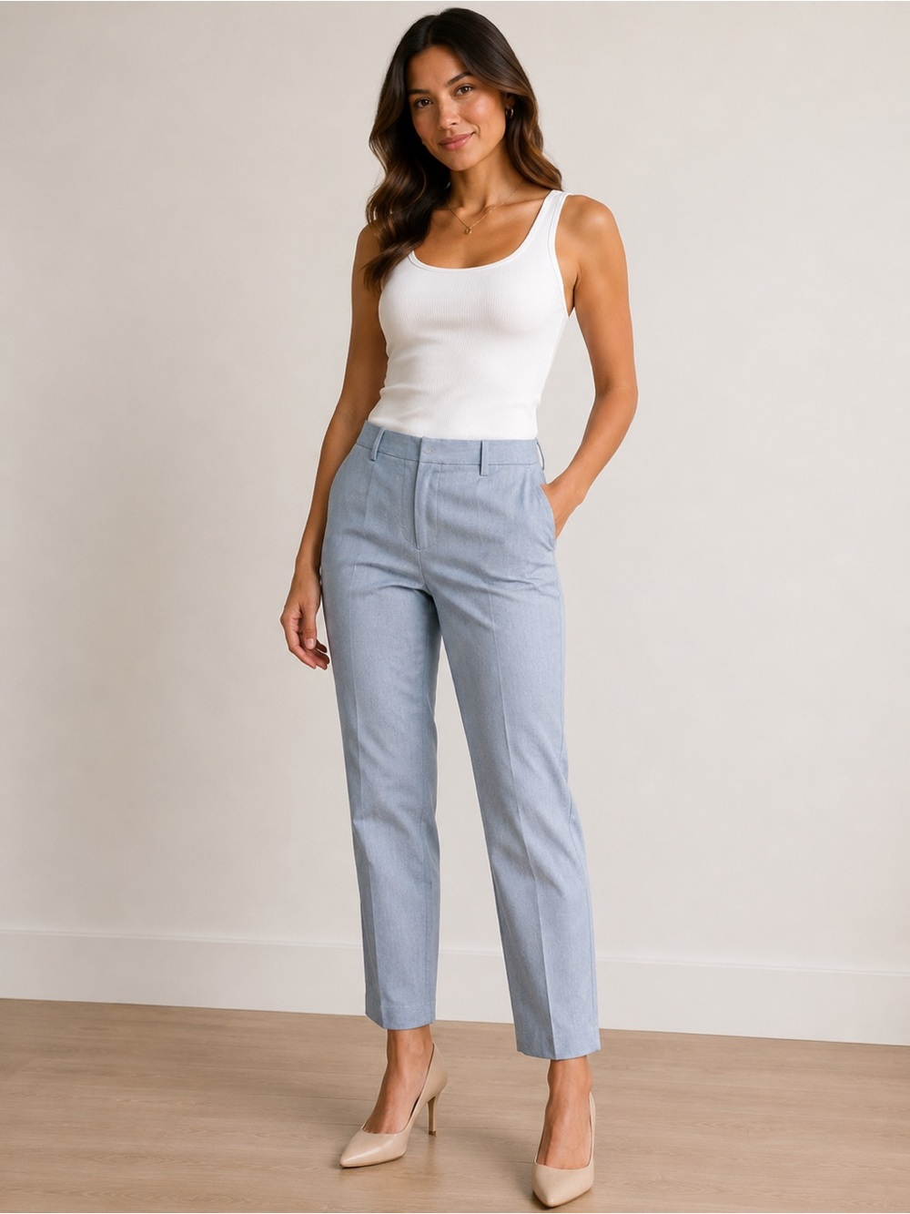J. Crew Pale Blue Cropped Pants